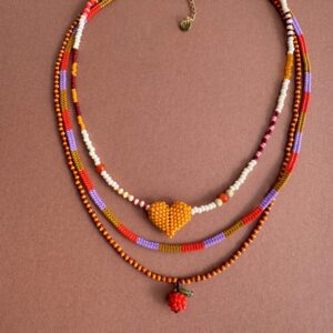 naszyjnik z sercem, naszyjnik żmijka, naszyjnik z jabłuszkiem