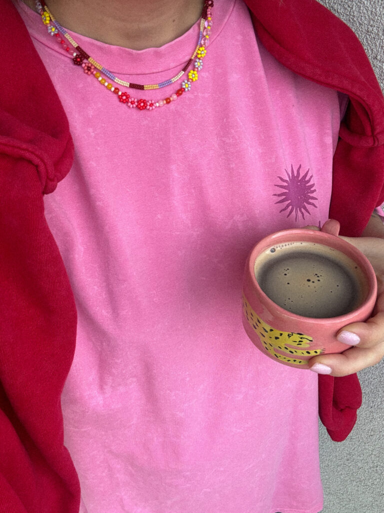 naszyjnik z kwiatuszkami