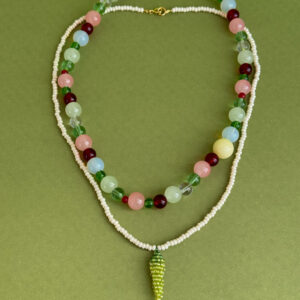 zestaw naszyjników green Pepper